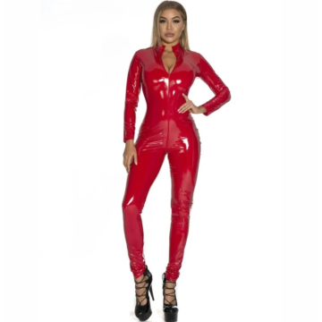 Overalll Catsuit Secret, Wetlook, Red, M, JGF Lingerie
