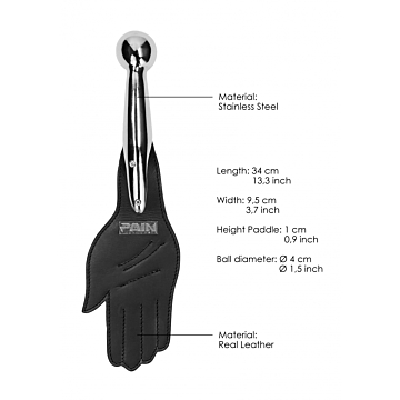 Δερμάτινο Paddle - Ouch Saddle Leather Hand Paddle Black