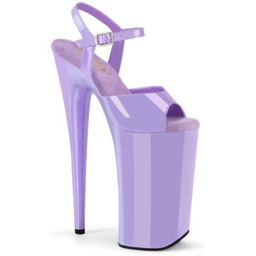 Pleaser sexy high heels platform ankle boot lavender patent-EU 39