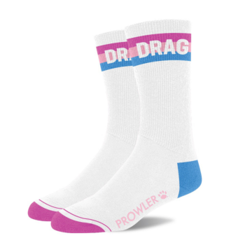 Prowler Drag Socks - White/Pink/Blue