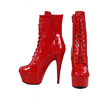 Ανδρικά Μποτάκια με Πλαϊνό Φερμουάρ - Plus Men Size Low Boots Vingly Κόκκινο