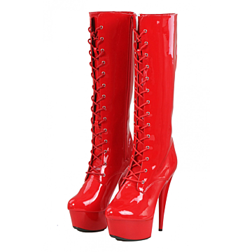 Vinyl Boots Red-43