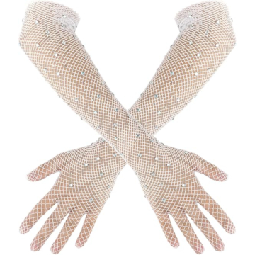 Sexy White Mesh Gloves 