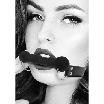 Shots Ouch Silicone Bit Gag With Adjustable Bonded Leather Straps

