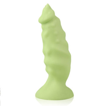 Ultra Soft Silicone Anal Dildo Suction Cup Green
