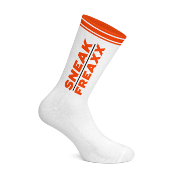 Sneak Fetish" Orange Socks by sneakfreaxx