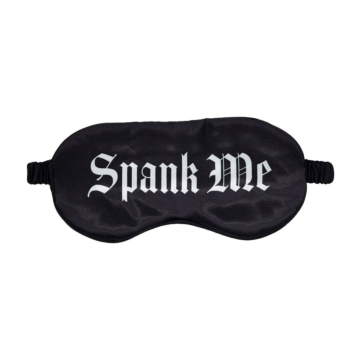 Μάσκα Ματιών από Σατέν - Spank Me Printed Satin Mask Black