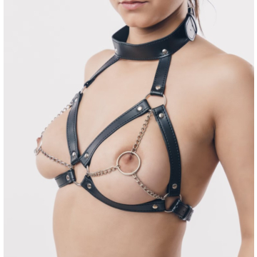 System Harness Nipple Rings Piele Ecologica os