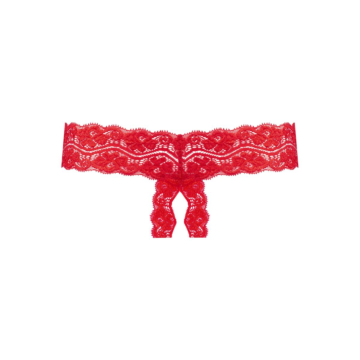 Underneath - Kyra Crotchless Thong Red - S/M