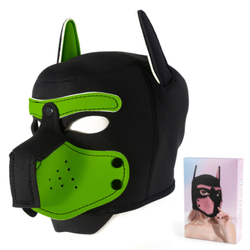 Μάσκα Pup Hood - Kinksters Unisex Full Face Neoprene Green