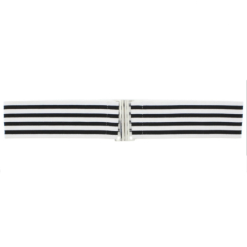 Monochrome Stripe Belt with Clasp