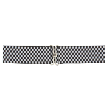 Checkered Clasp Belt - Black