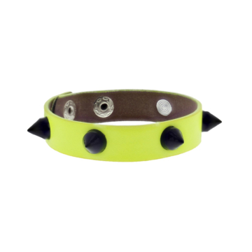 Neon Yellow Conical Studded Bracelet