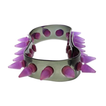 UV Black Necklace with Purple Spikes by Zac's Alter Ego