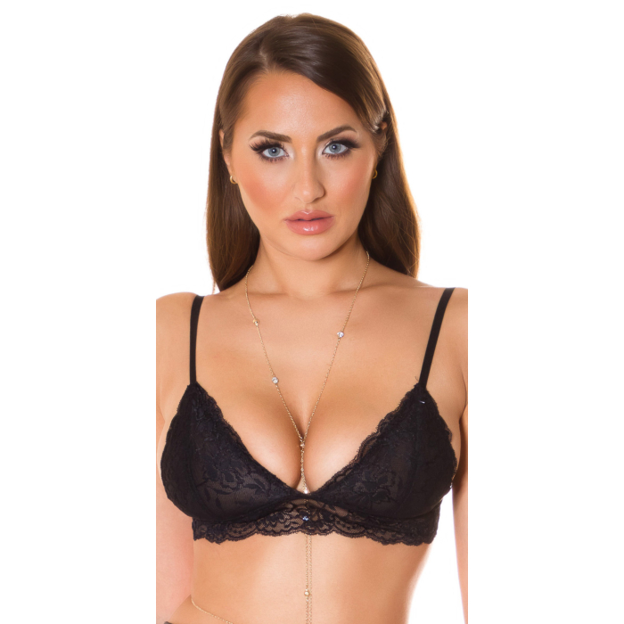 SEXY TRIANGEL SOFT LACE BRA Black