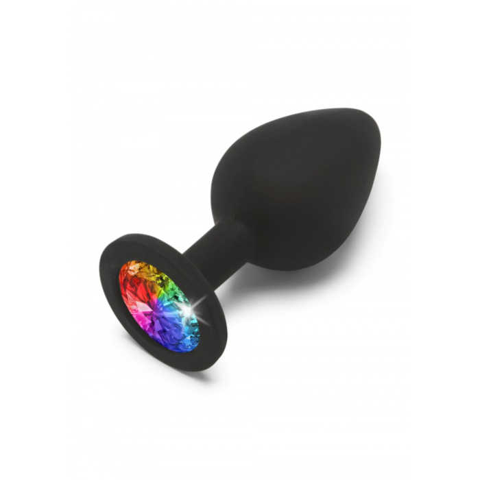 Rainbow Booty Jewel Butt Plug - Medium Rainbow Booty Jewel Butt Plug - Medium
