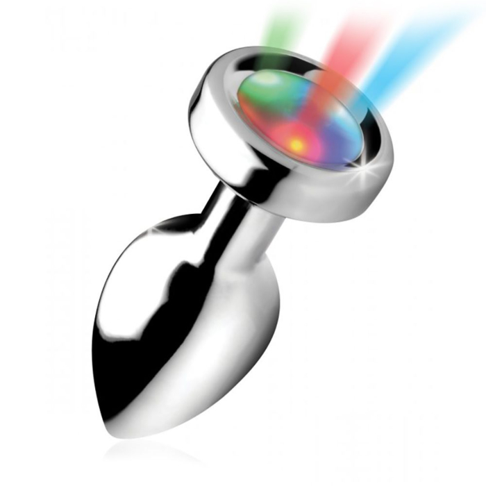 Light Up Medium Anal Plug + Free Vibrating Ring