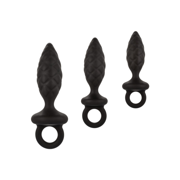 Calexotics Silicone Anal Probe Kit - Black - Butt Plugs Calexotics Silicone Anal Probe Kit - Black - Butt Plugs