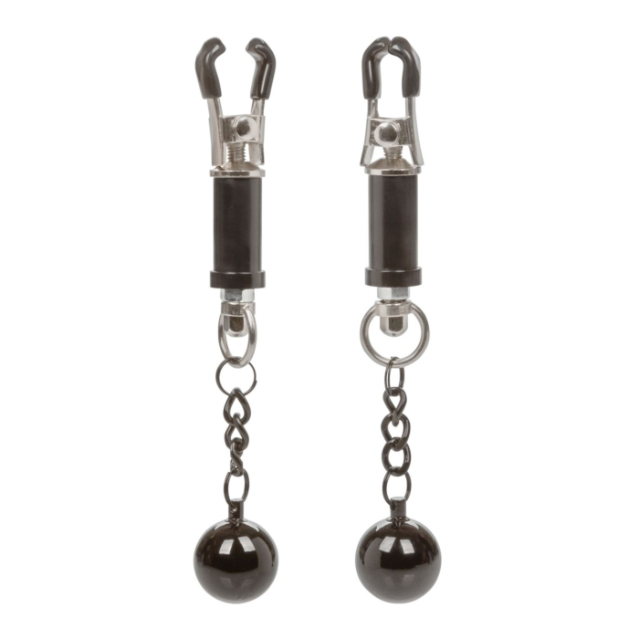 Calexotics Weighted Twist Nipple Clamps - Silver Calexotics Weighted Twist Nipple Clamps - Silver
