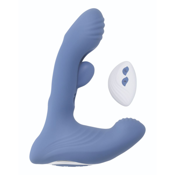 Gender X - Flapjack Lavender — side view of the lavender device with remote