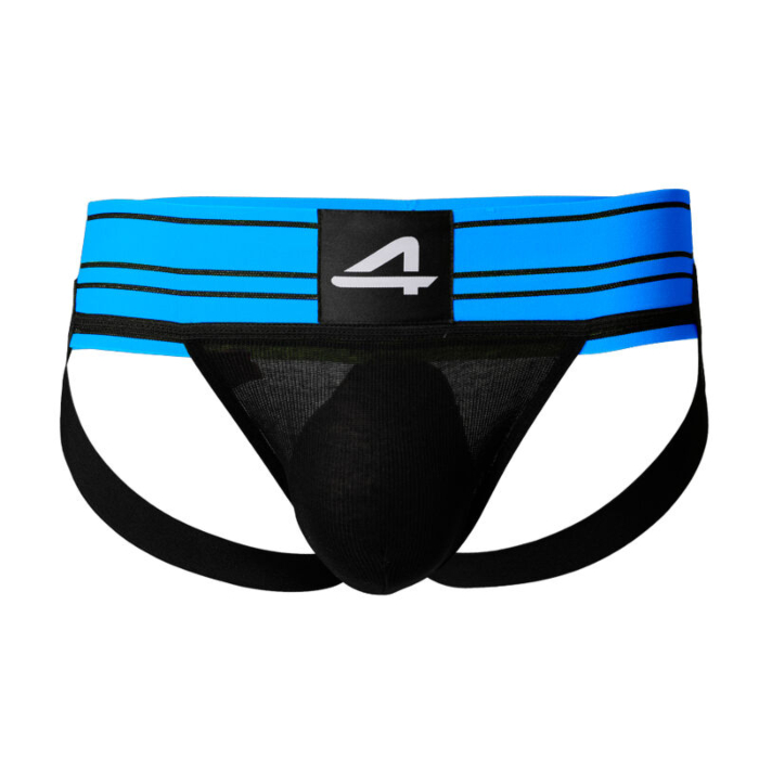 Rugby Jockstrap Black-Blue
