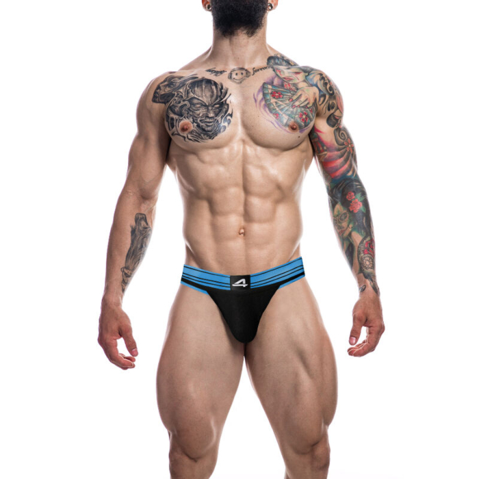Rugby Jockstrap Black-Blue