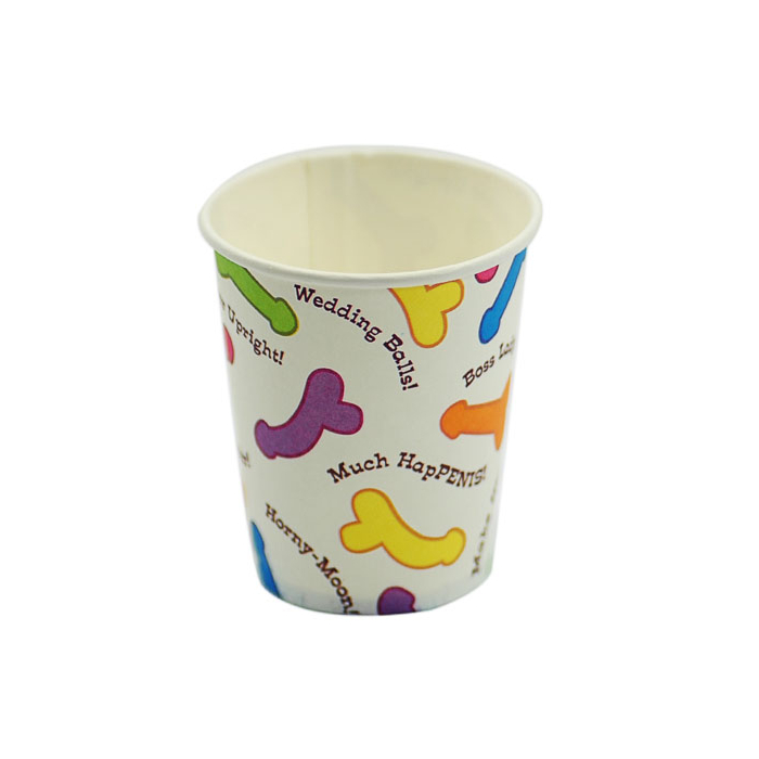 Set of 6 Cardboard Cups with Funny Dicks