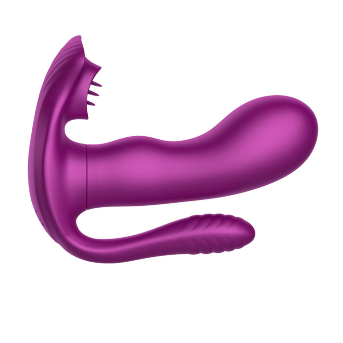Triple Tongue Vibrator - Purple - Deluxe Triple Tongue Vibrator - Purple - Deluxe