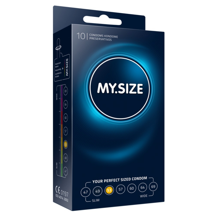 My Size 10 Pack Lubricated Condoms Transparent 53mm My Size 10 Pack Lubricated Condoms Transparent 53mm