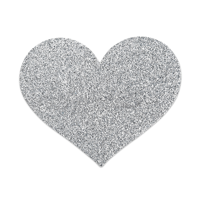 Flash Heart Nipple Stickers (Silver) - Bijoux Indiscrets Flash Heart Nipple Stickers (Silver) - Bijoux Indiscrets