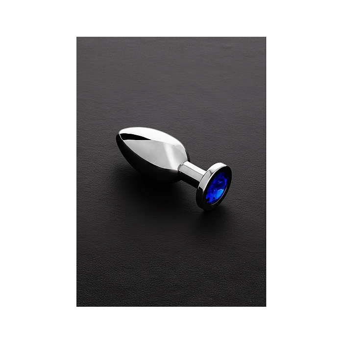 Jeweled Butt Plug BLUE - Medium Jeweled Butt Plug BLUE - Medium