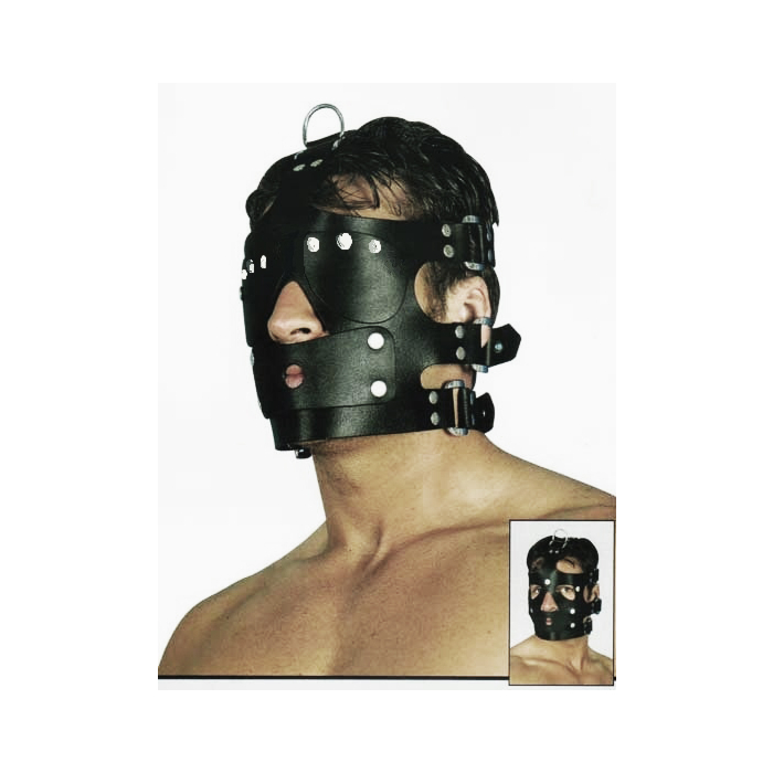 Leather Mask with closed eyes