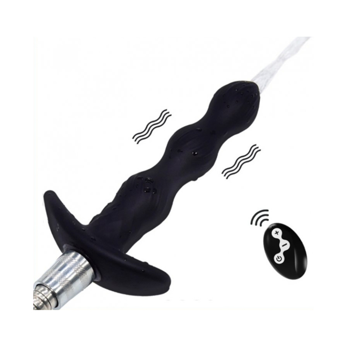 Auto-Spray Vibrating Enema Butt Plug - 14.5 x 3cm Auto-Spray Vibrating Enema Butt Plug - 14.5 x 3cm