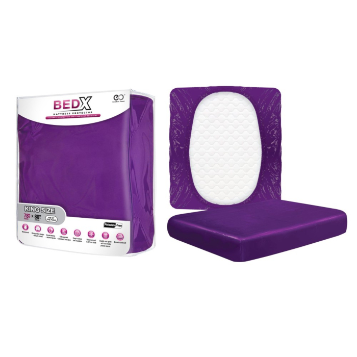 BED X - MATTRESS PROTECTOR - KING SIZE PURPLE
