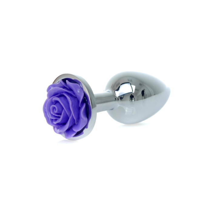 Butt Plug with Purple Rose Jewel