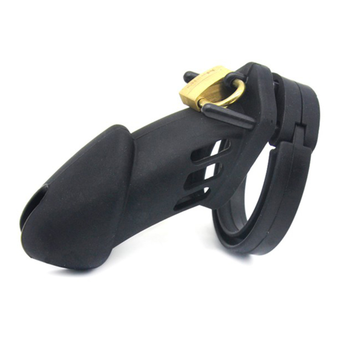 Silicone Chastity Cage 8.5x3.5 cm - Black