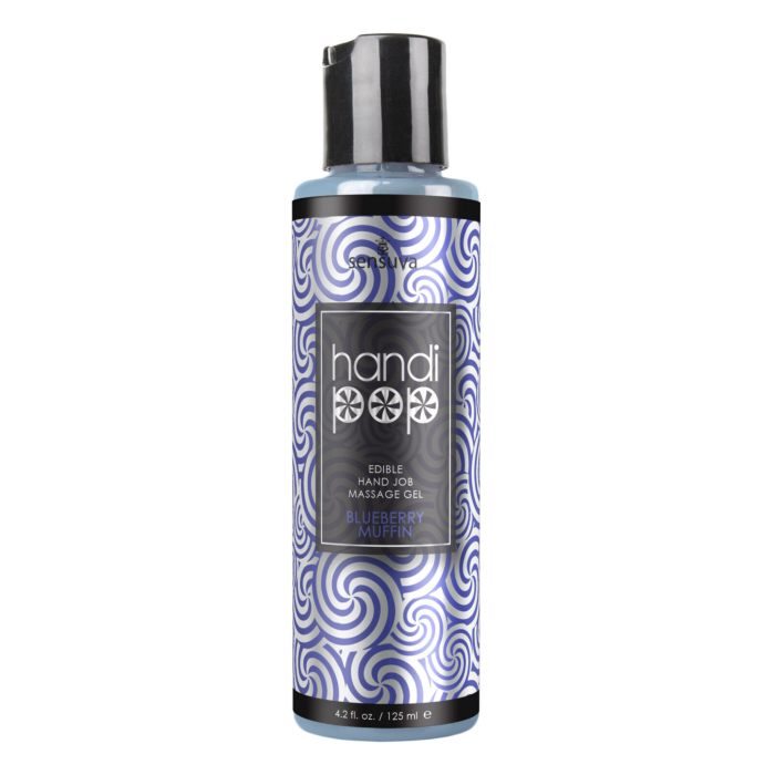 Handipop Edible Hand Job Massage Gel Blueberry Muffin 125ml - Sensuva