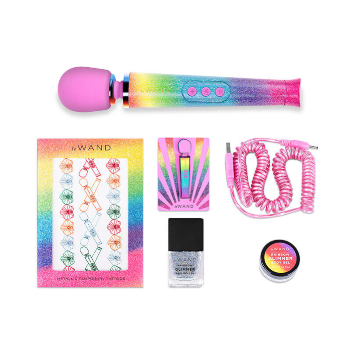 All That Glimmers Le Wand - Rainbow Ombre Petite Wand Massager
