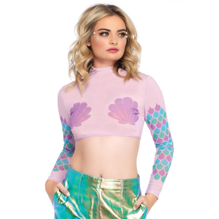 Leg Avenue Mermaid mesh crop top
