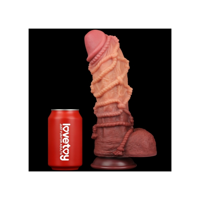 LoveToy Dual layered Platinum Silicone Cock with Rope