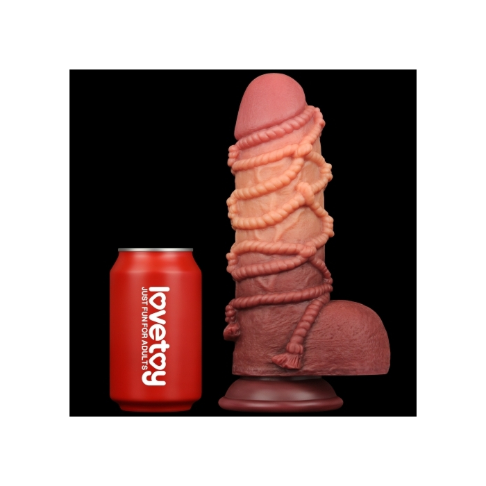 LoveToy Dual layered Platinum Silicone Cock with Rope Skin