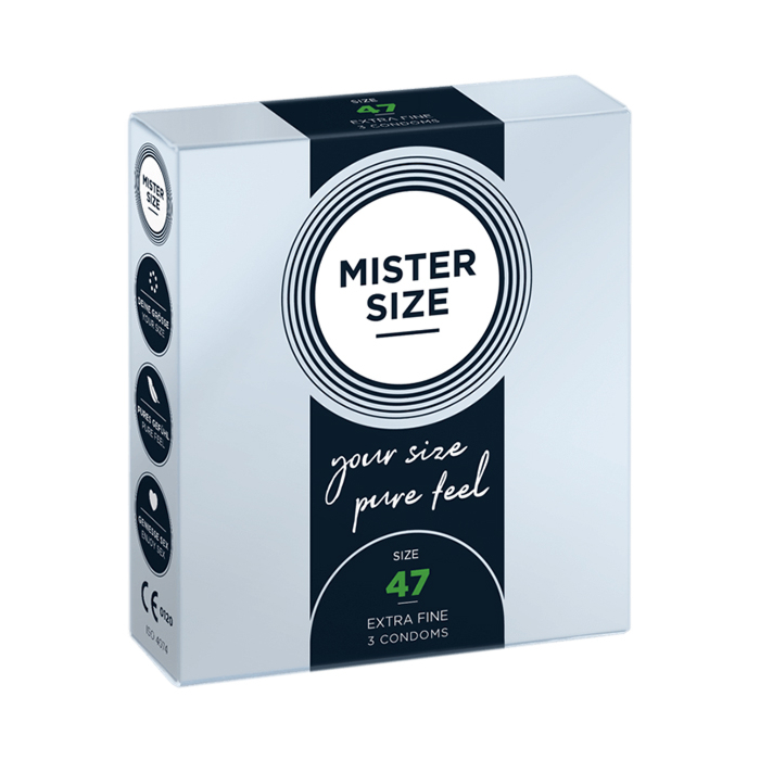 Mister Size - Pure Feel - 47 mm - 3 pack
