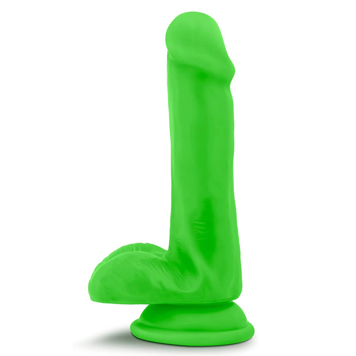 Neo Elite Cock with Balls 15 cm - Neon Green - Realistic Penis

