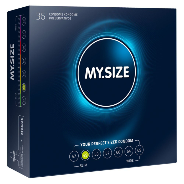 My Size 36 Pack Lubricated Condoms Transparent 49mm