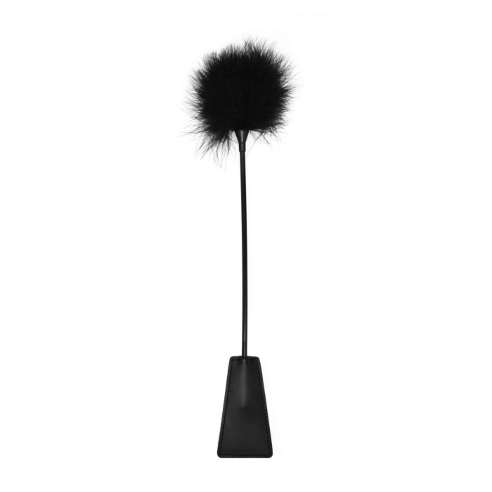 Ouch! Crop With Feather - Black Ouch! Crop With Feather - Black