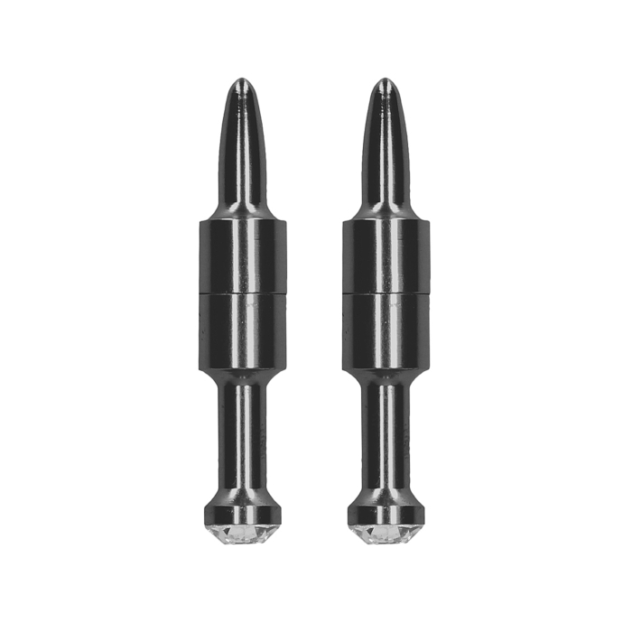 Ouch Magnetic Nipple Clamps - Diamond Pin - Grey
