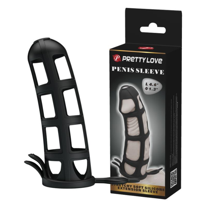Pretty Love Cock Cover Black - Penis Sleeve