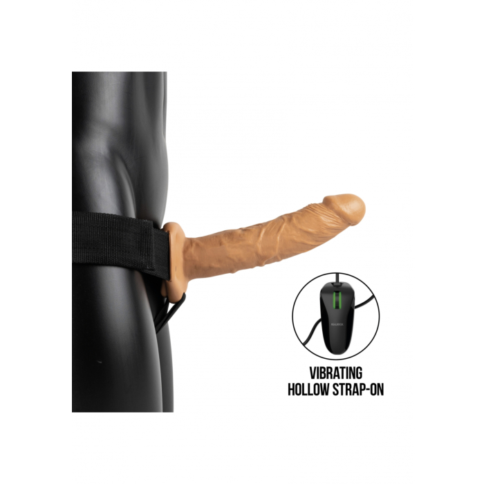 Vibrating Hollow Strap-on No Balls 20,5 cm Vibrating Hollow Strap-on No Balls 20,5 cm