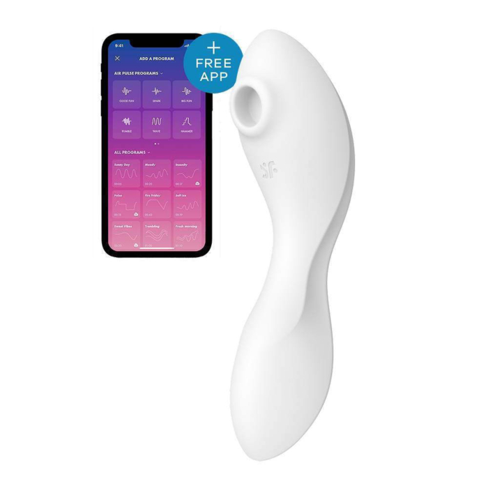 Satisfyer Curvy Trinity 5 Air Pulse Vibrator White App Controlled