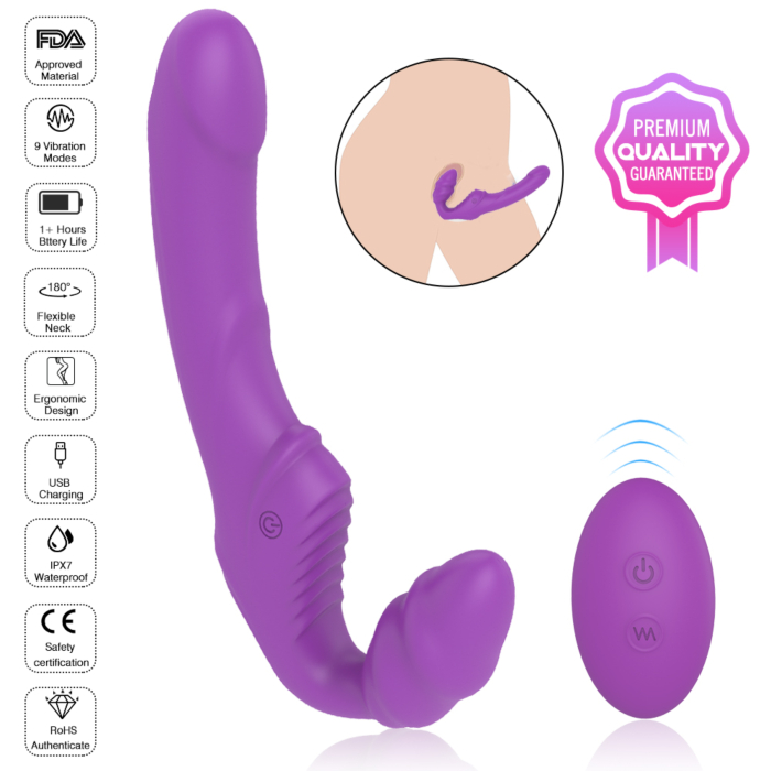 Strap-on Remote Control 9 Vibration Modes Silicone USB Mokko Toys